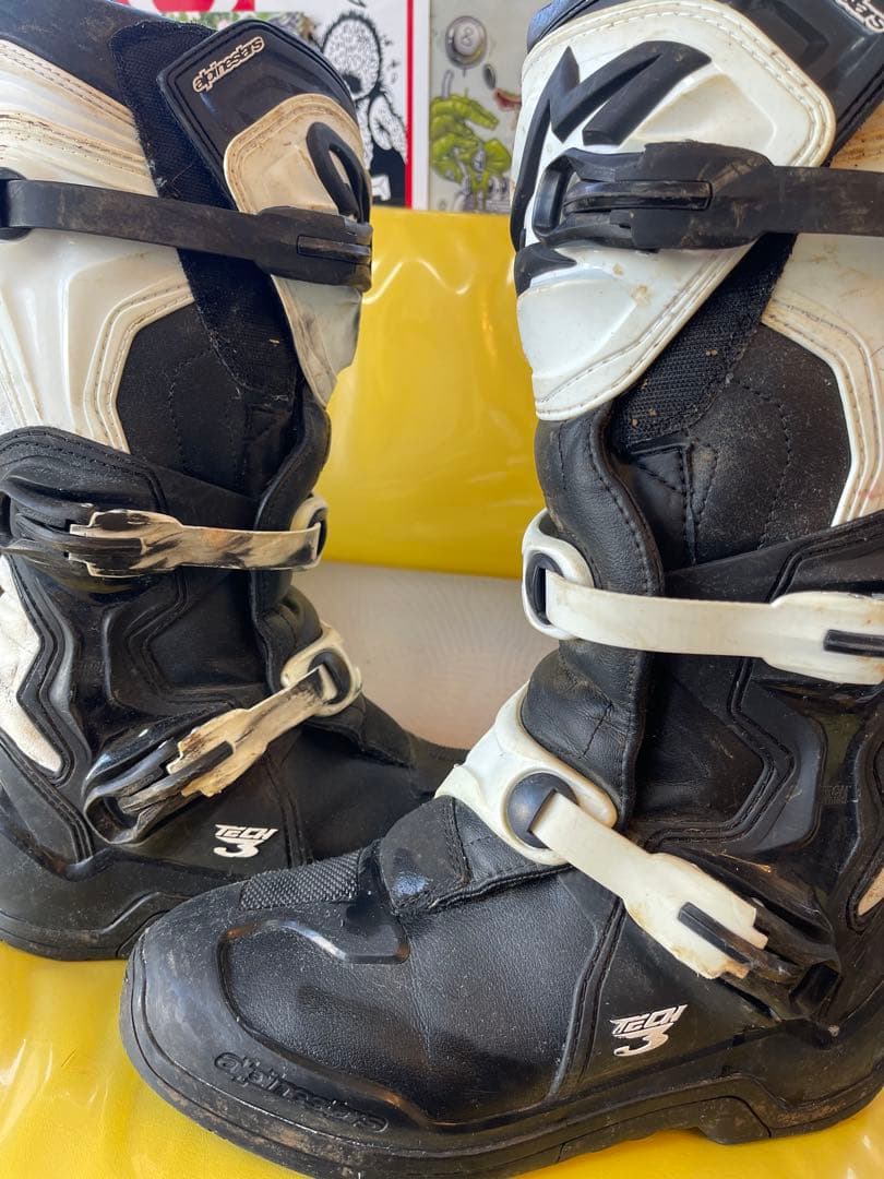 アルパインスターズTech 3バイクブーツ 黒/白　サイズ9