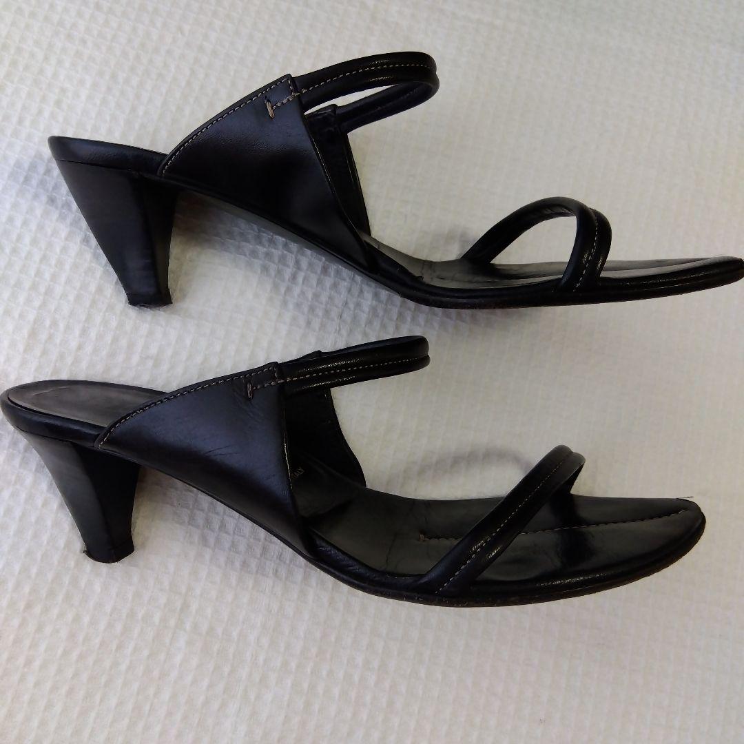 PRADA ブラック レザー サンダル
