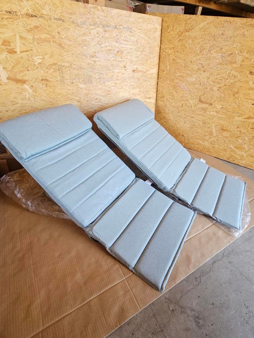 2個セット　いつでもどこでも背もたれ座椅子　BL色