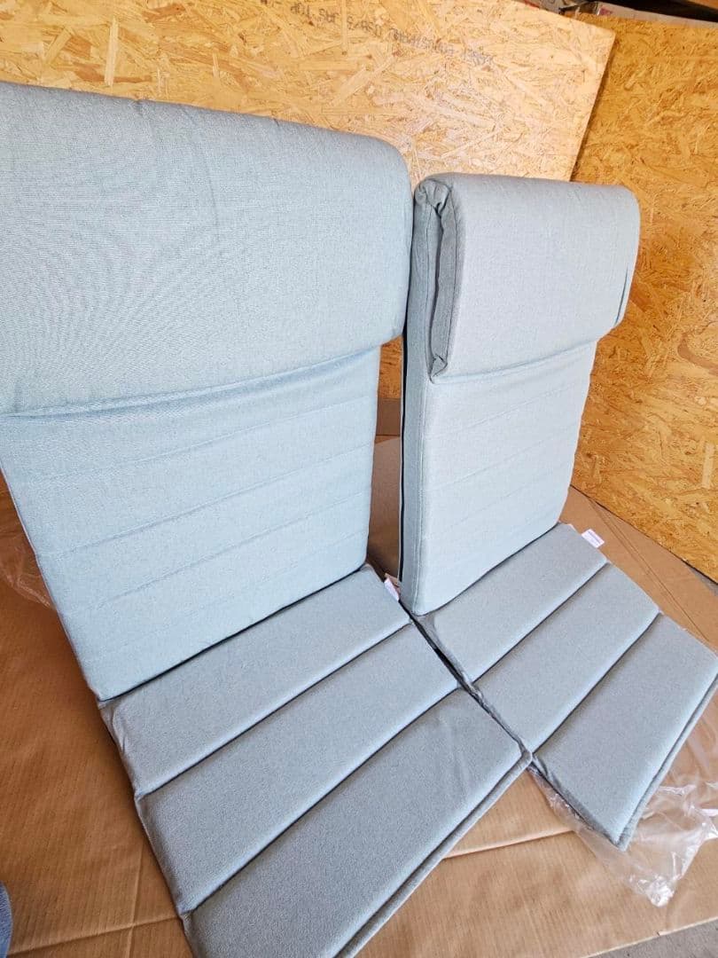 2個セット　いつでもどこでも背もたれ座椅子　BL色