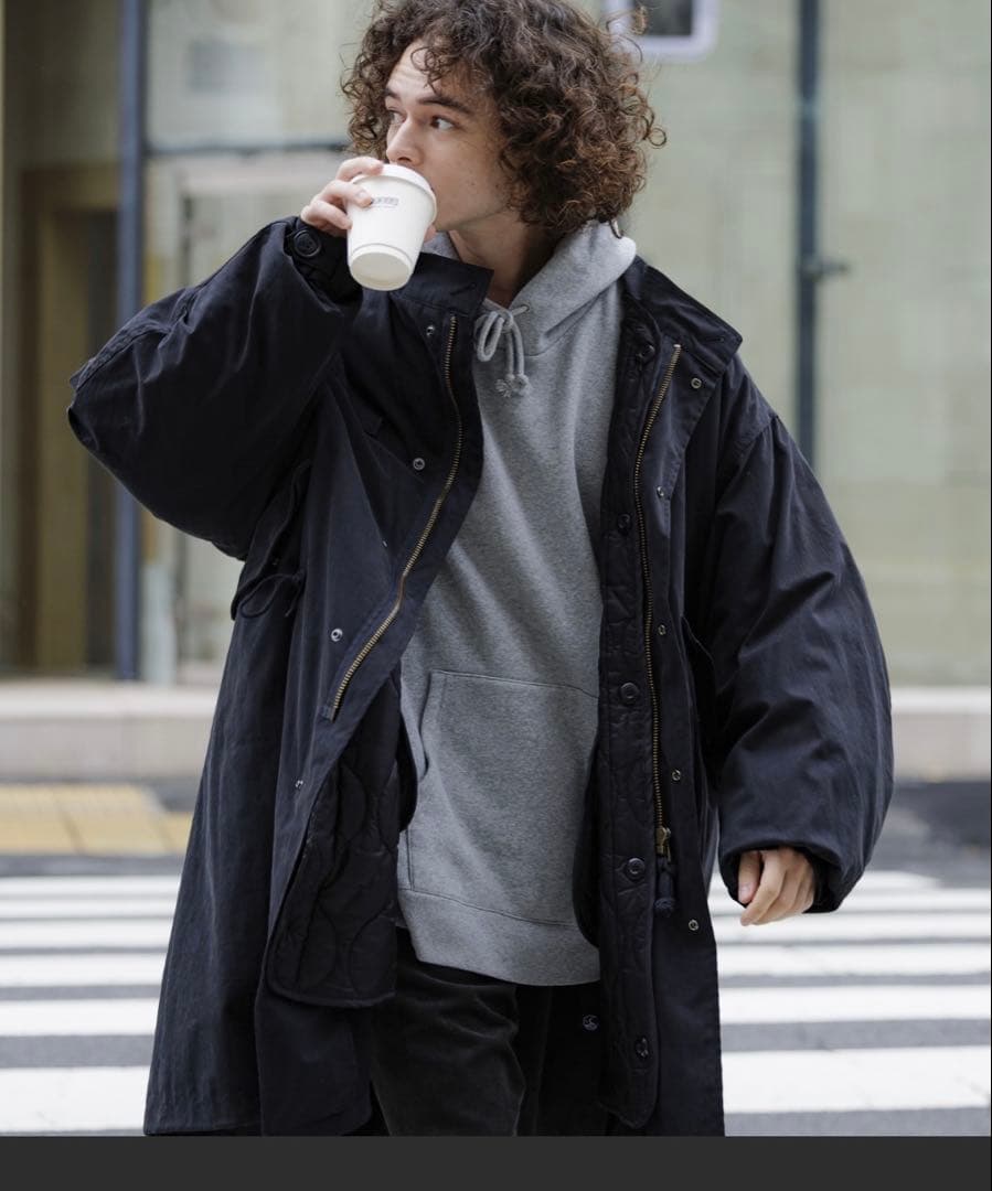 FREAK’S STOREフリークスストア モッズコート キルティングライナー黒