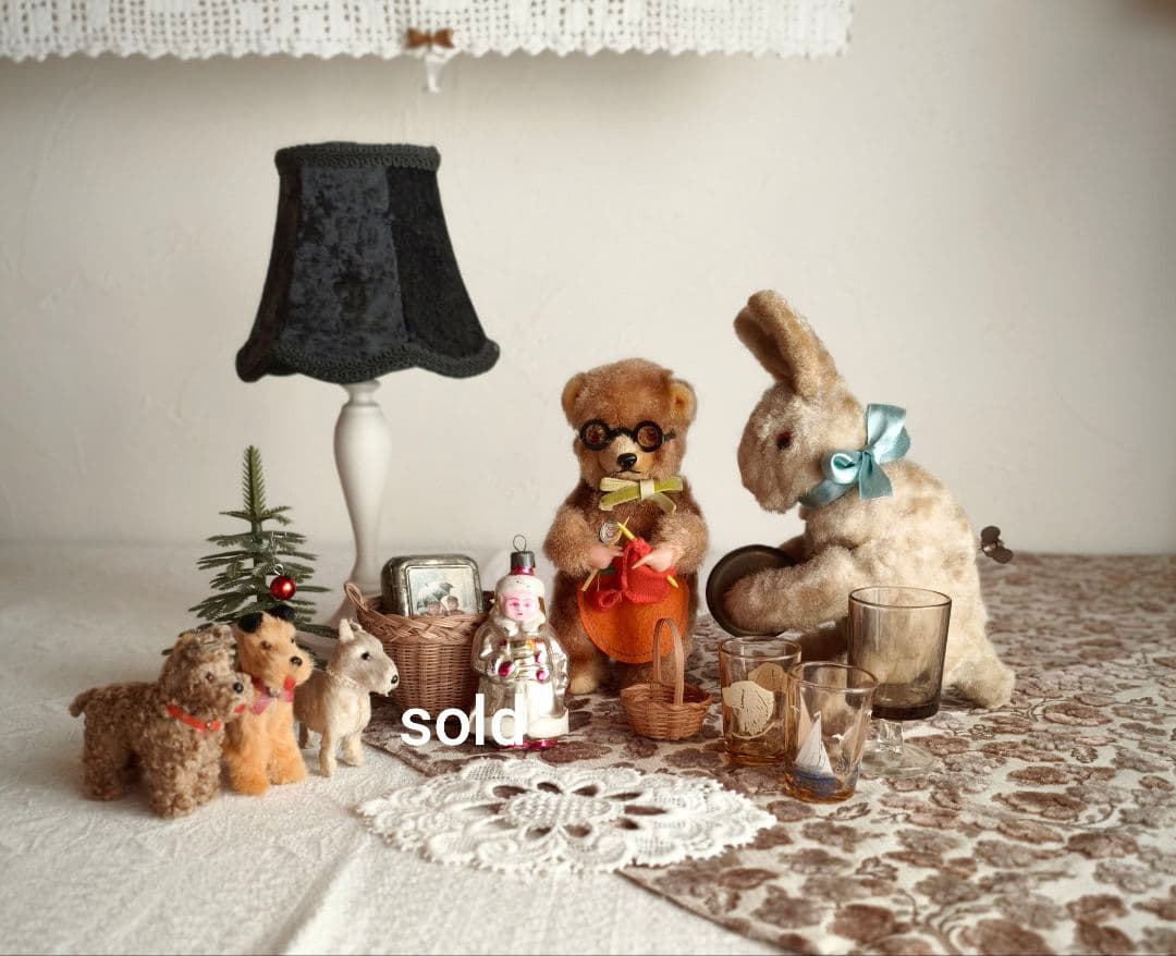 【キラキラさま】vintage ❀ ゼンマイ仕掛けの シンバル うさちゃん