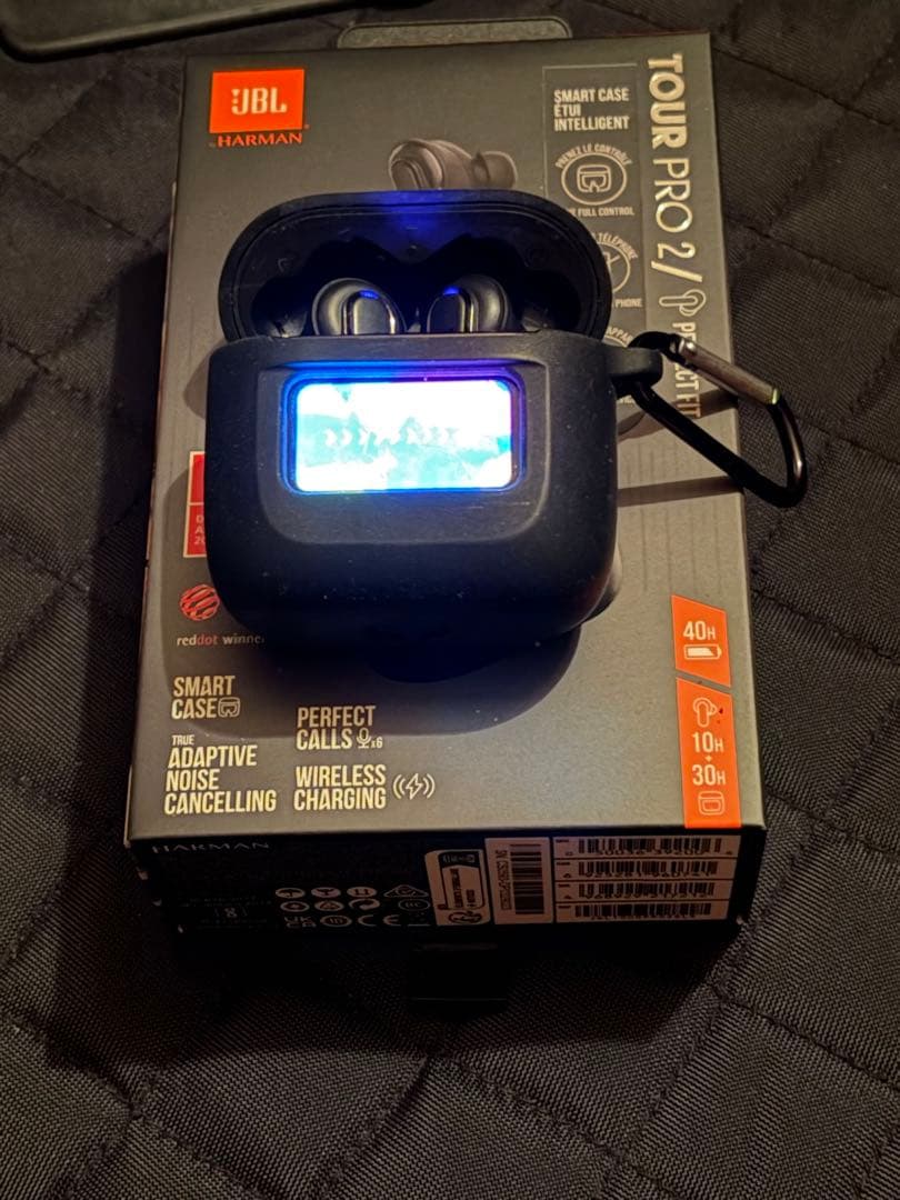 JBL Tour Pro 2 ワイヤレスイヤホンケース保護ガラスつき