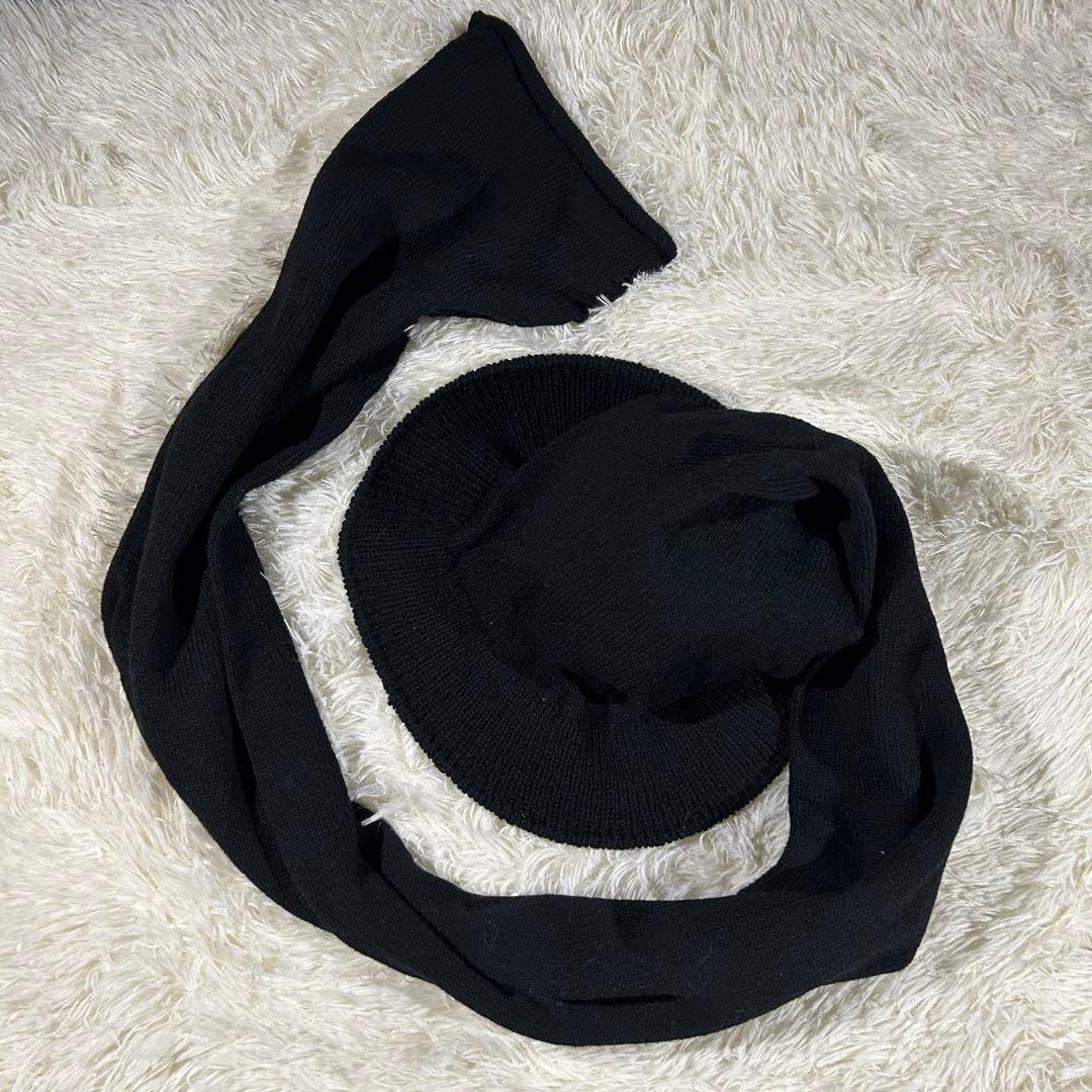 希少 80s~ ARCHIVE デザインニットハット 黒 変形