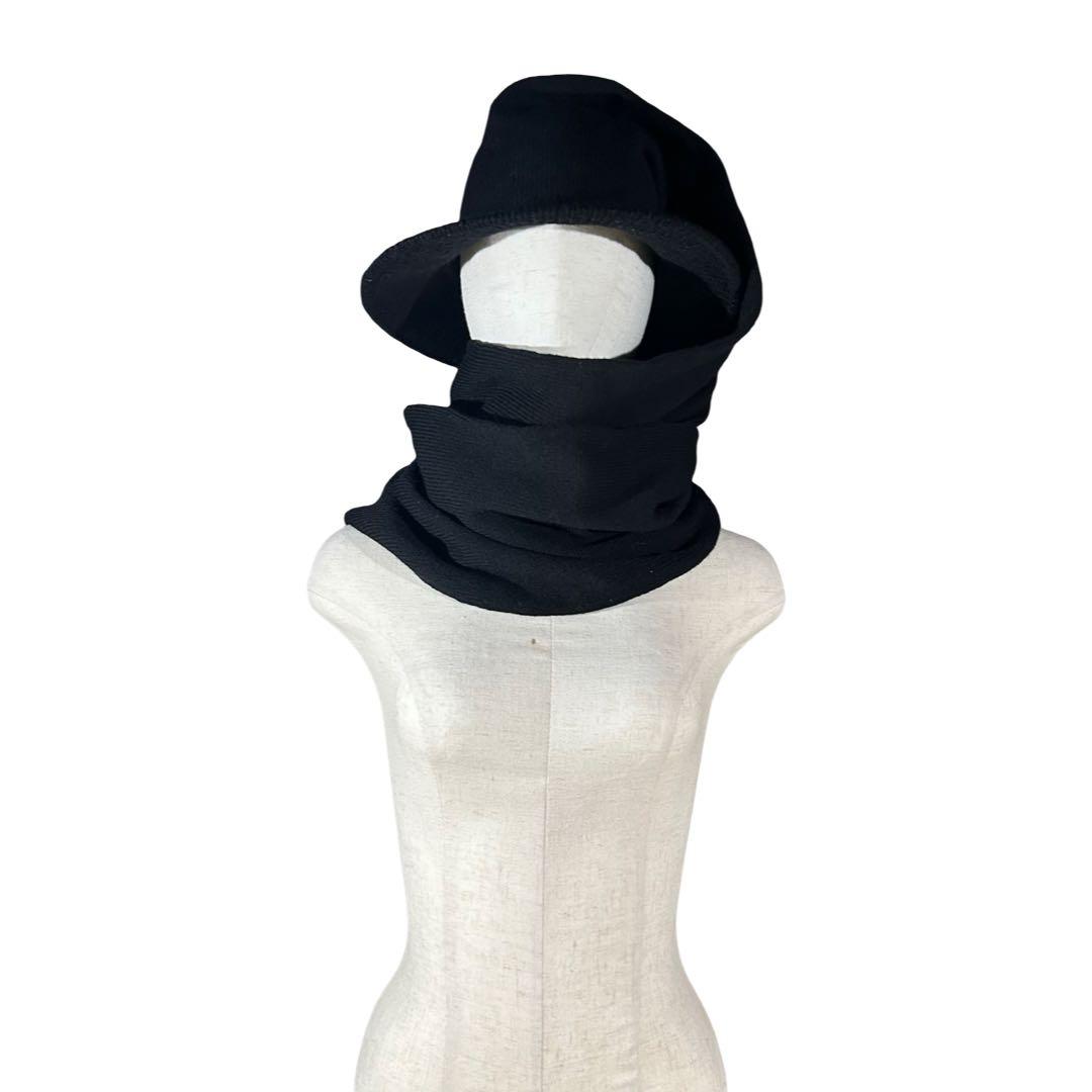 希少 80s~ ARCHIVE デザインニットハット 黒 変形