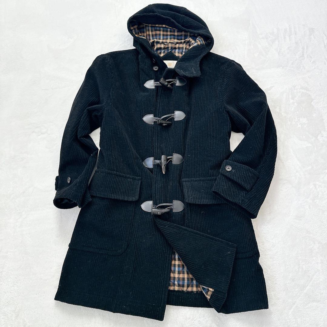 アクアスキュータム　コーデュロイ　アルパカ混　ダッフルコート　S