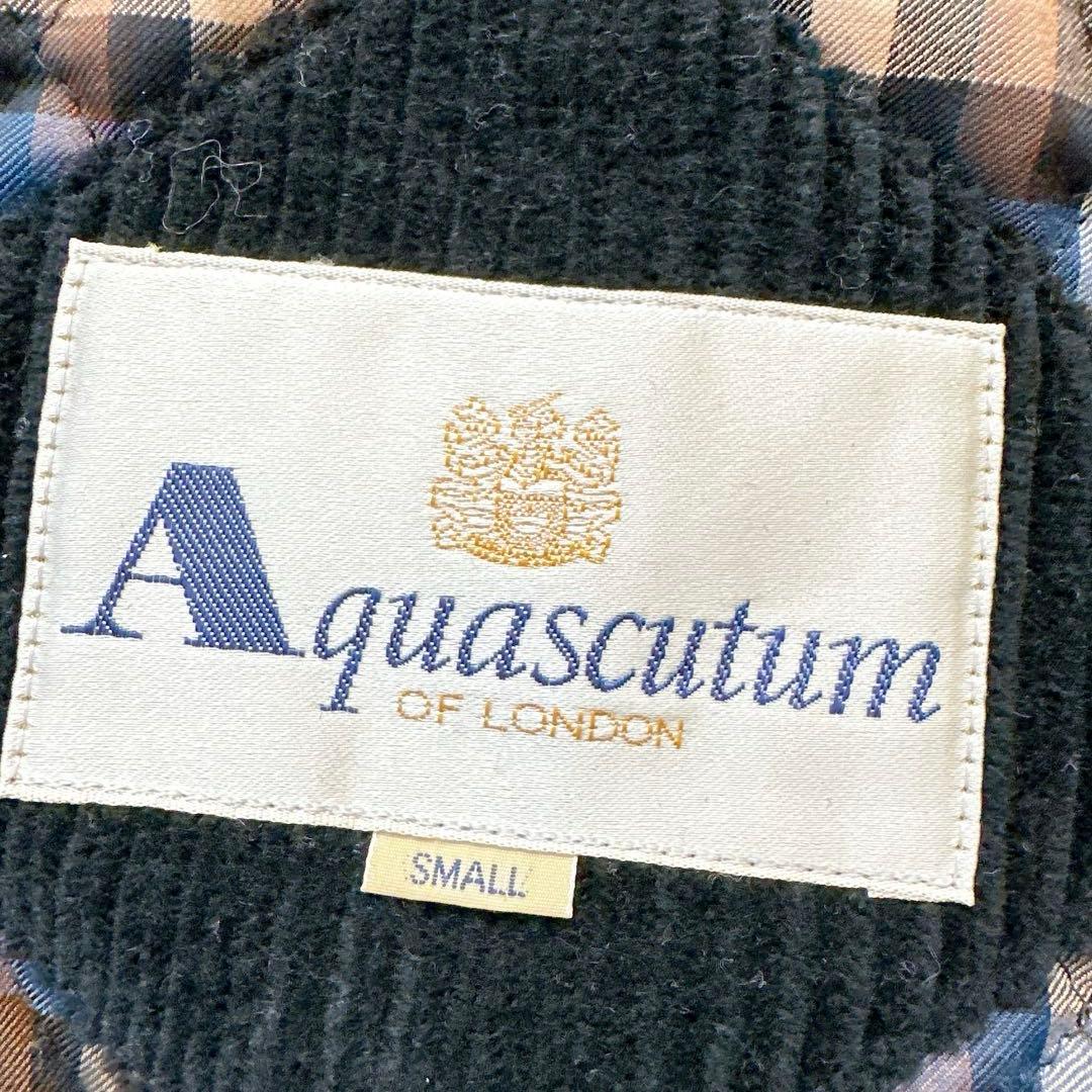 アクアスキュータム　コーデュロイ　アルパカ混　ダッフルコート　S