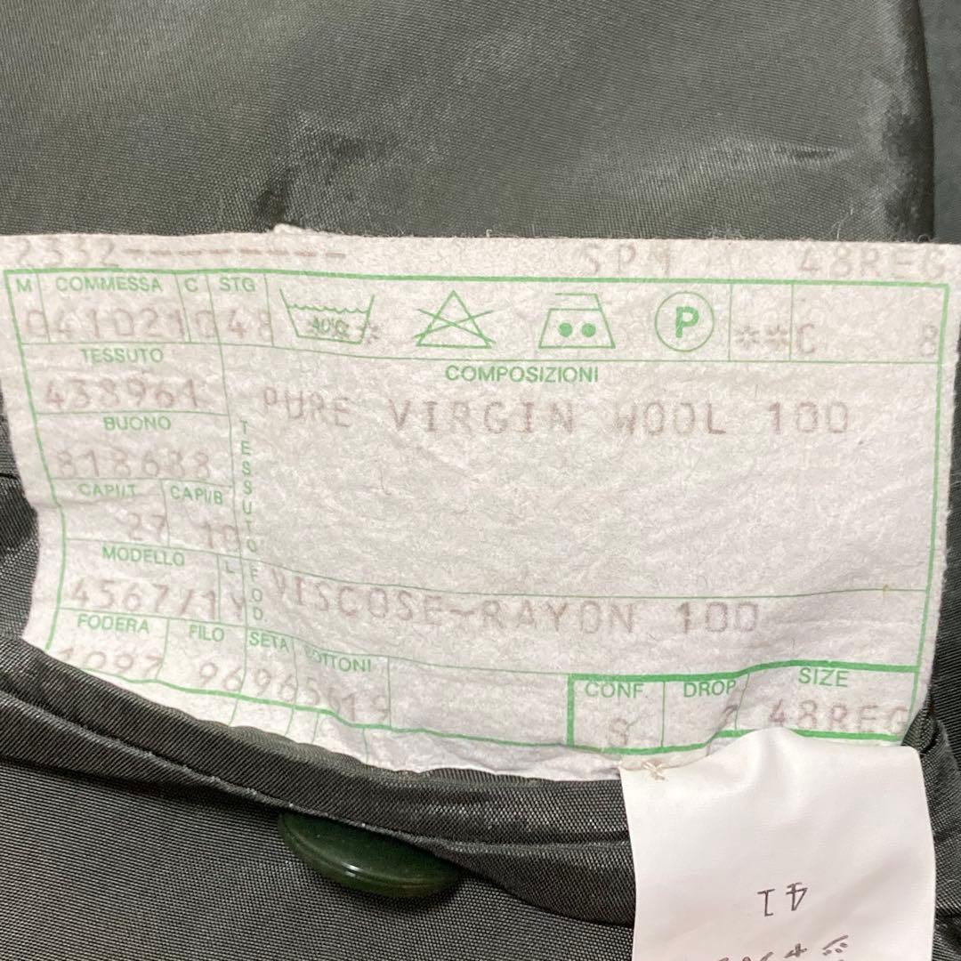 美品 ジョルジオアルマーニ テーラードジャケット ツイード チェック ウール L