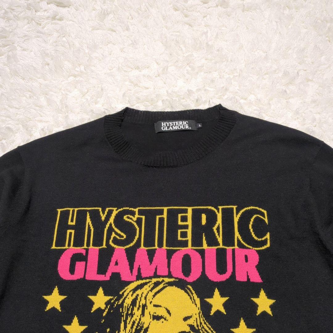 HYSTERIC GLAMOUR♦ROCK ME BABY 長袖 ニット 黒 L