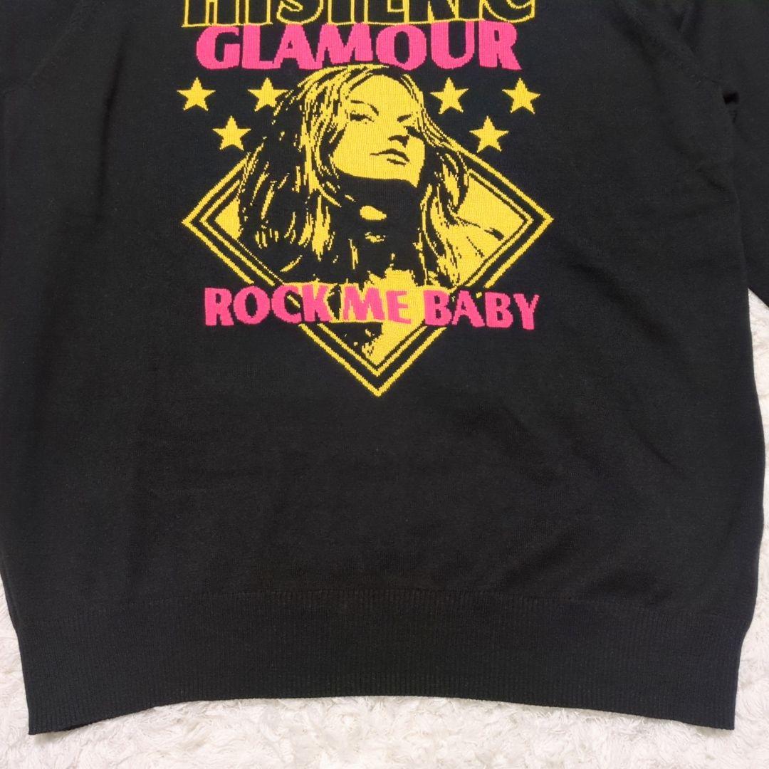 HYSTERIC GLAMOUR♦ROCK ME BABY 長袖 ニット 黒 L