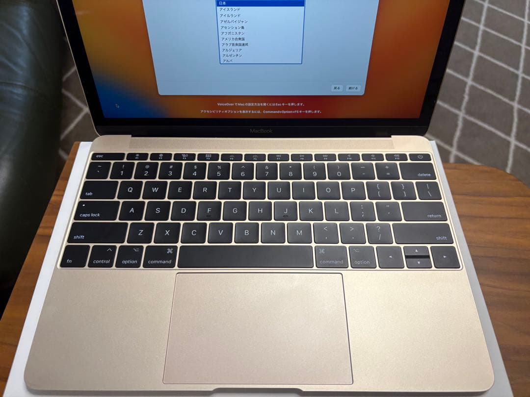 MacBook12 2017 m3 8GBSDRAM 256GBSSD 英配列