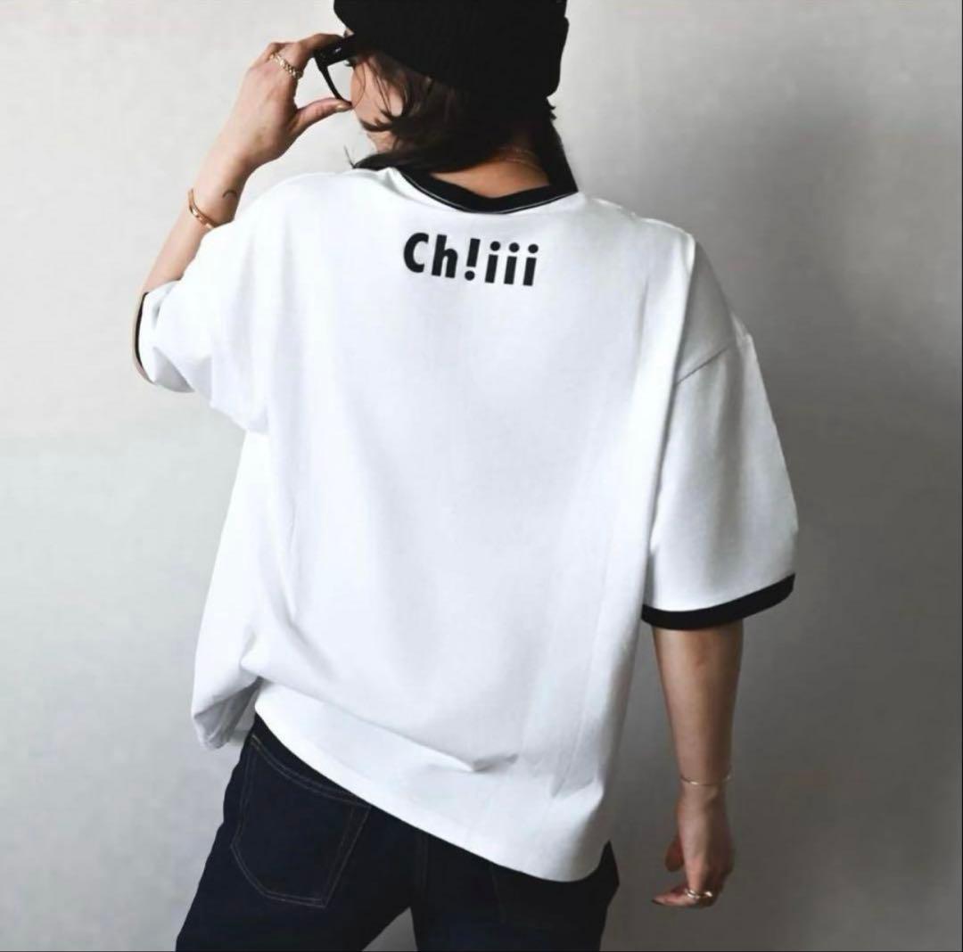chiiiibag Ringer T-shirt♡ホワイト×ブラック　新品未開封