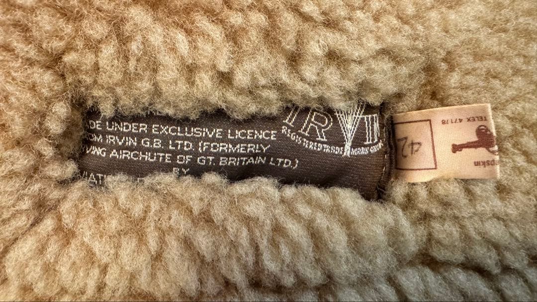 限定値下　英国空軍 RAF IRVIN アーヴィン フライトジャケットサイズ42