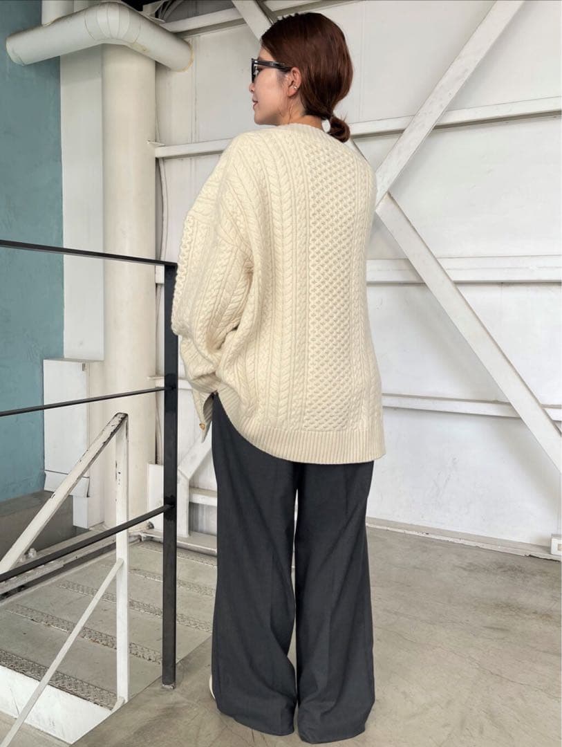 スピックアンドスパン ハミルトン ウールニット カーディガン