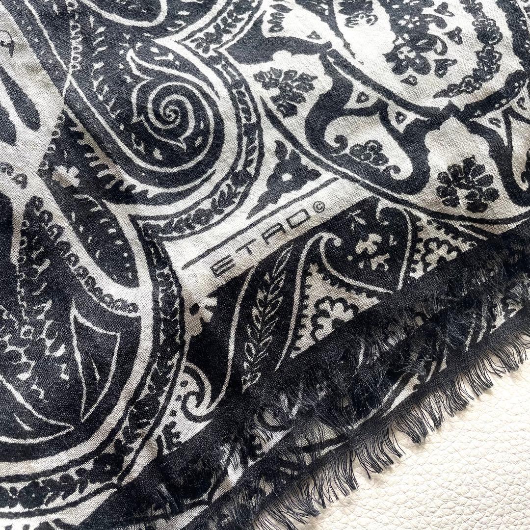 【美品】エトロ ストール シルク混 ユニセックス