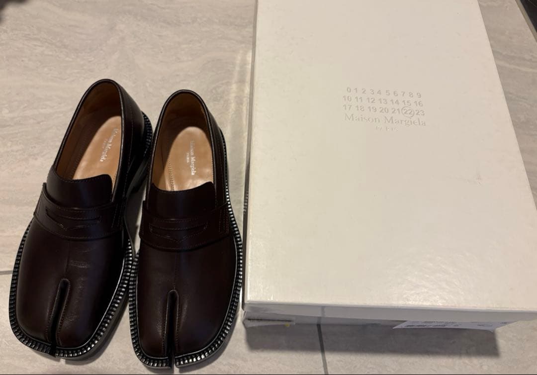 美品maison margiela tabi 厚底ローファーマルジェラタビブーツ