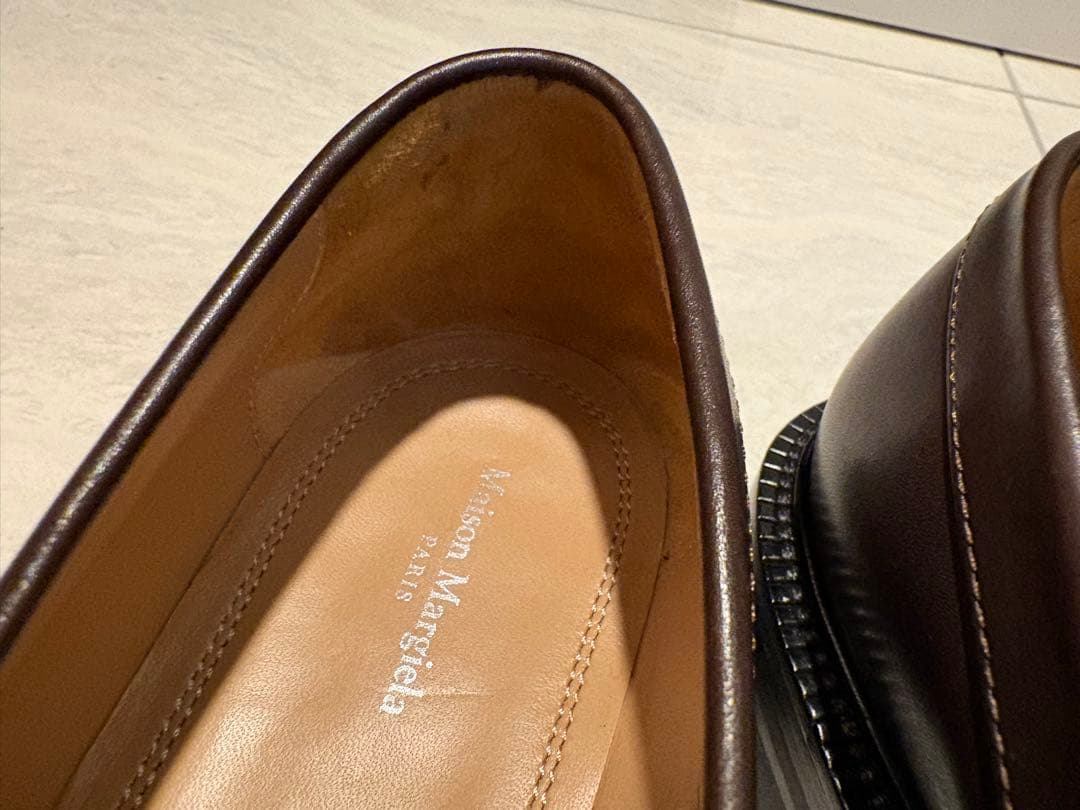 美品maison margiela tabi 厚底ローファーマルジェラタビブーツ