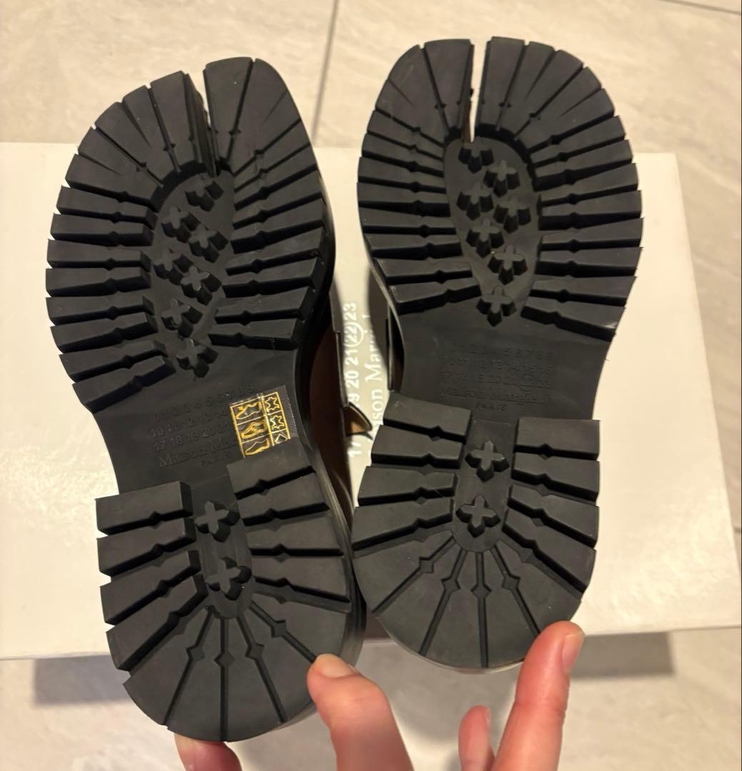 美品maison margiela tabi 厚底ローファーマルジェラタビブーツ