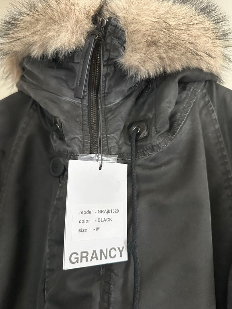 GRANCY】ファーポケットデザインフェードN2Bジャケット ブラック