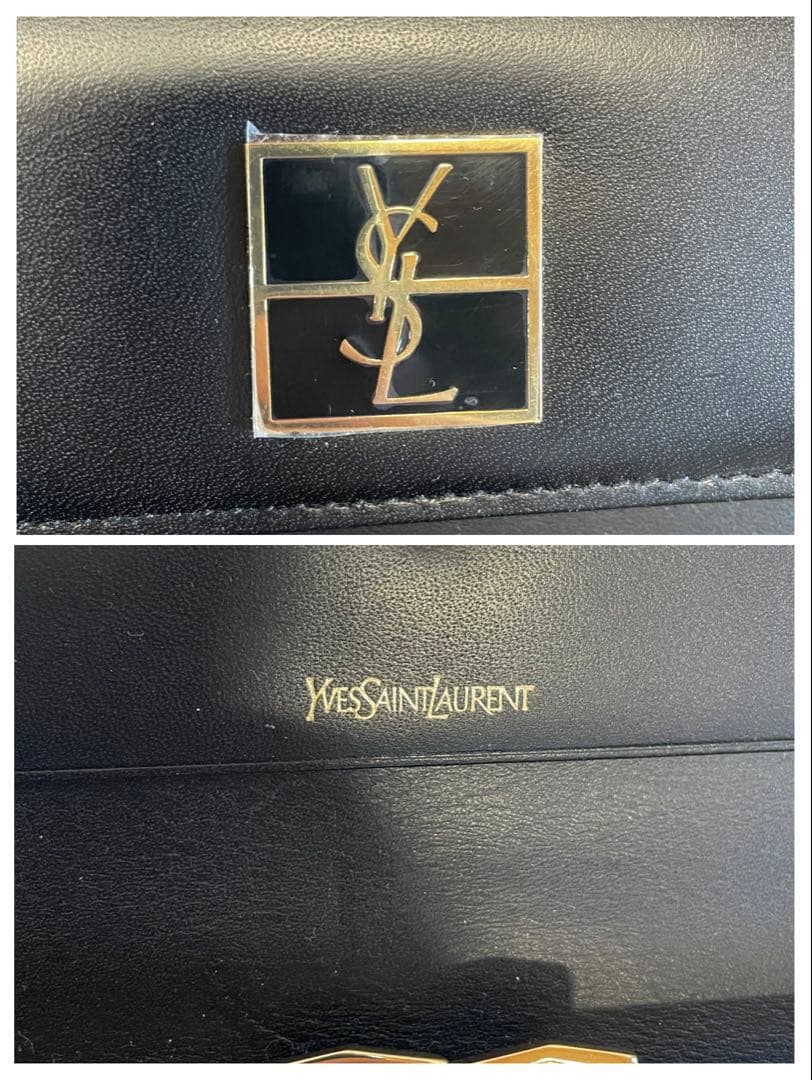【訳あり】YvesSaintLaurent イヴ・サンローラン　長財布　牛皮