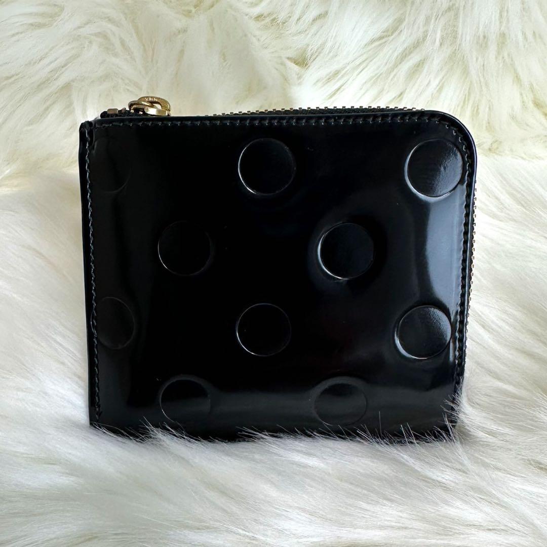 【名作 定番】コムデギャルソン⭐︎ポルカドット L字ジップ エンボス 財布 希少