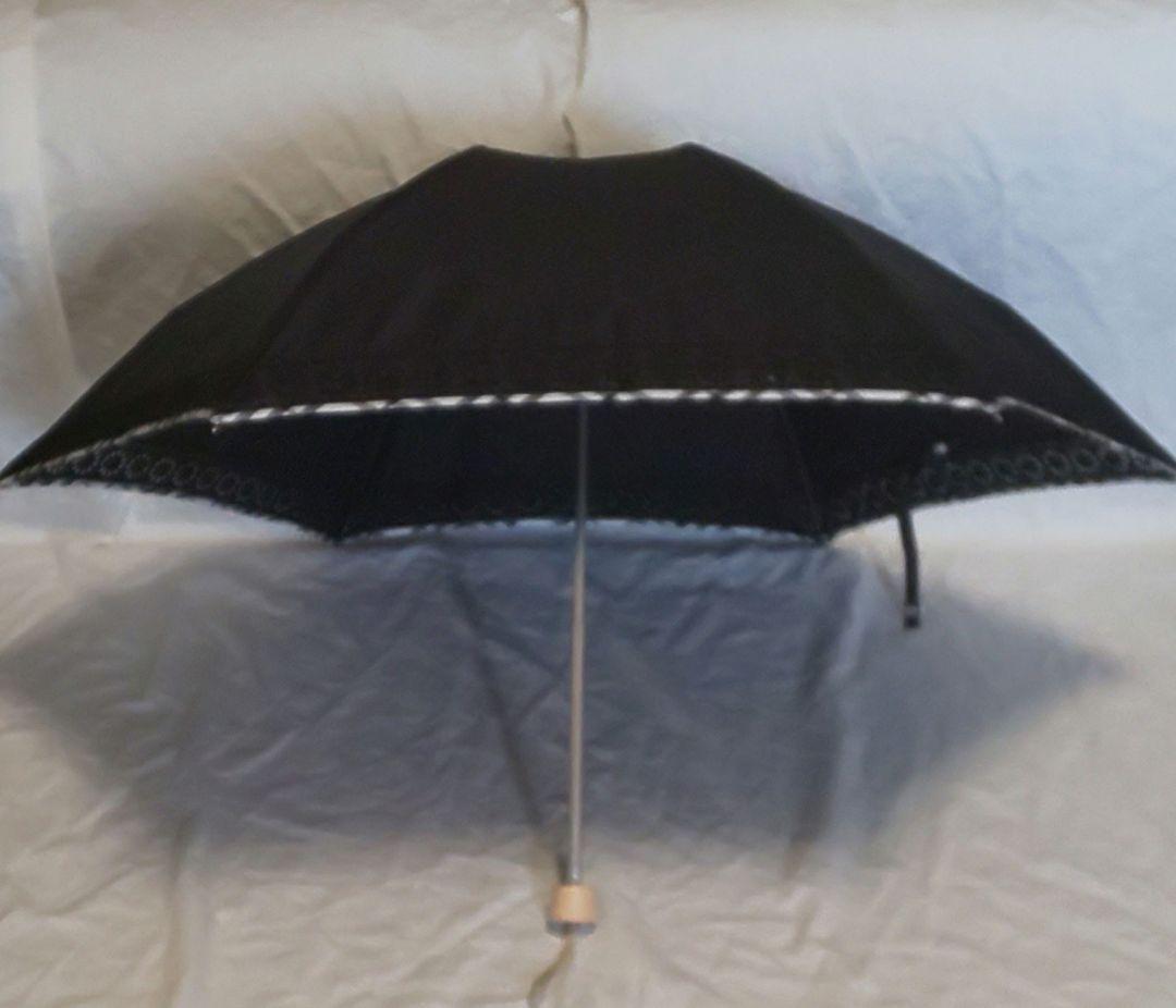 バーバリー 日傘 晴雨兼用 折りたたみ 傘 黒 ブラック UV