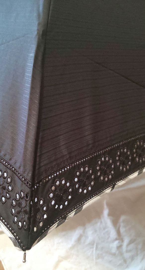 バーバリー 日傘 晴雨兼用 折りたたみ 傘 黒 ブラック UV