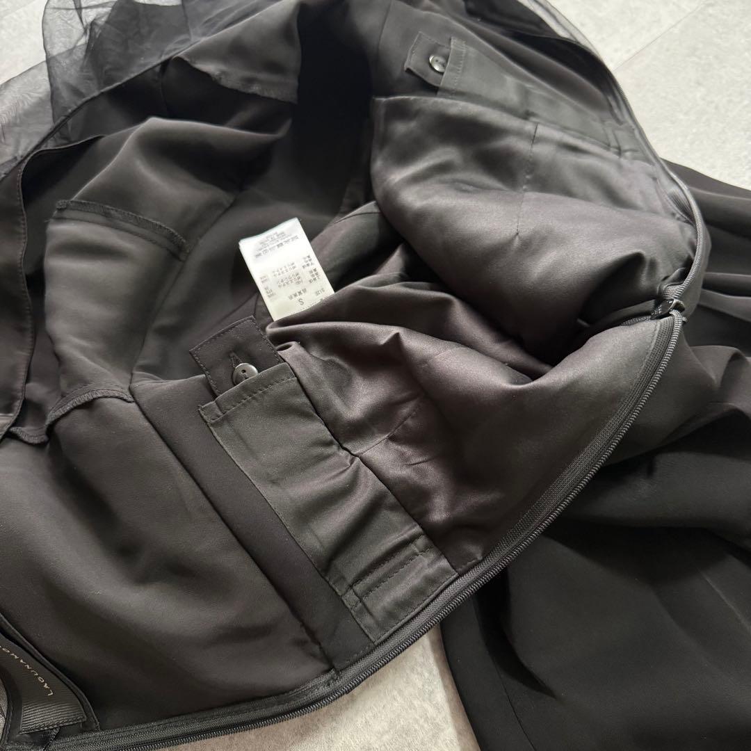 ラグナムーン チュールフリル パンツドレス オールインワン S オケージョン 黒