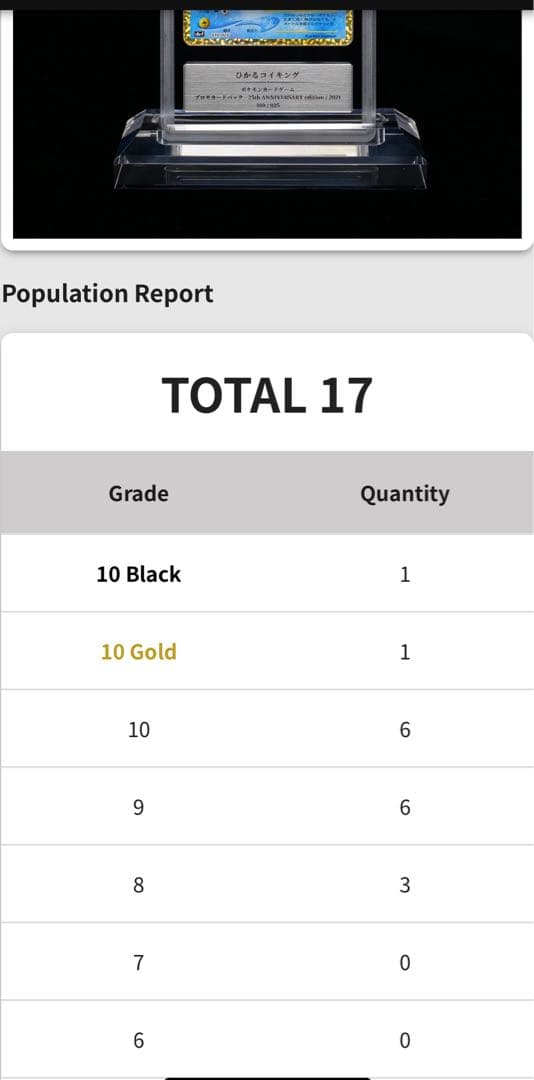 ポケモンカード　ひかるコイキング　25th gemix10 ブラック