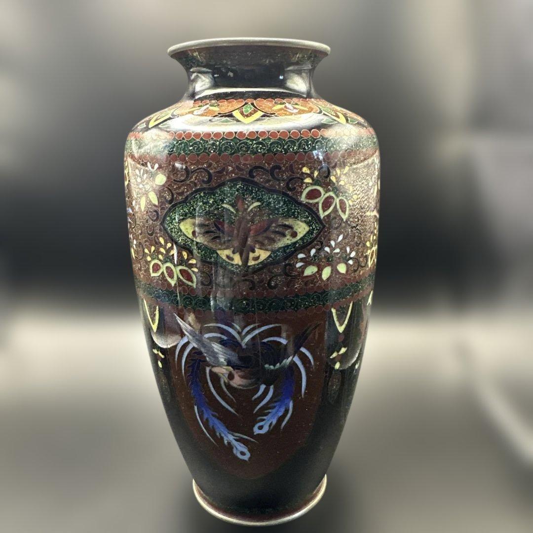 七宝焼，掐丝珐琅，花瓶，花器，置物