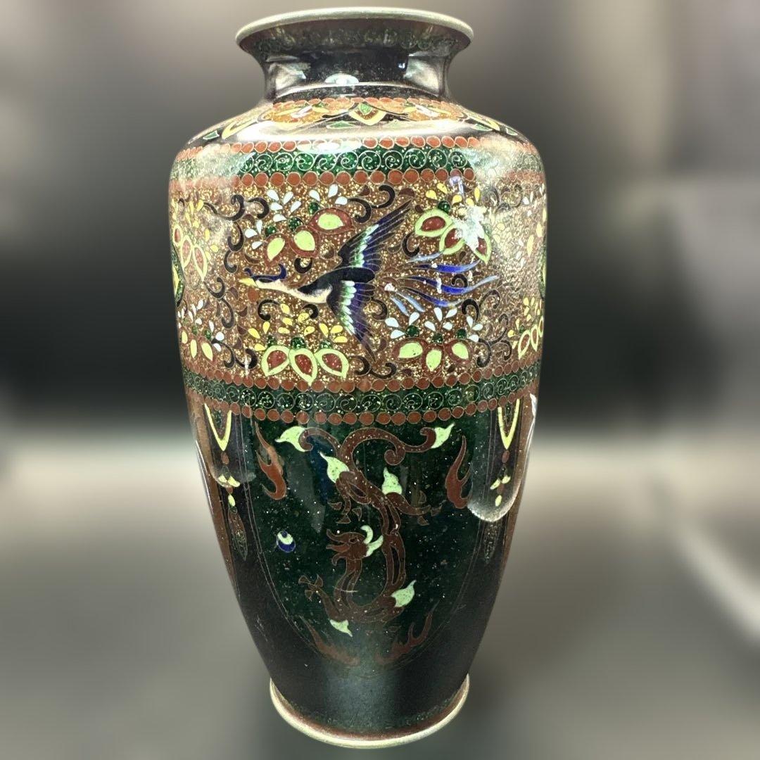 七宝焼，掐丝珐琅，花瓶，花器，置物