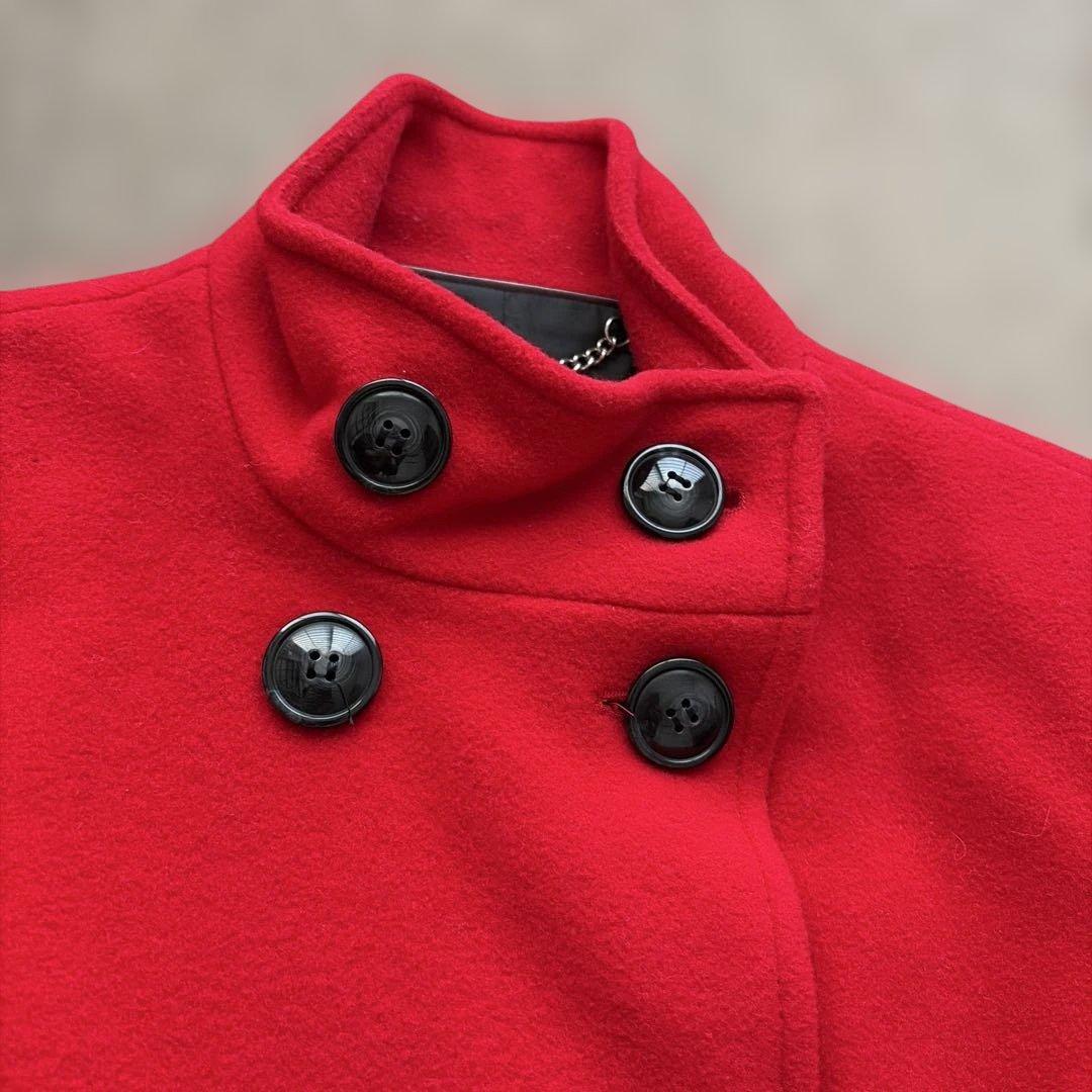 ⑥ LAURA ASHLEY レッド ダブルブレストコート サイズ10