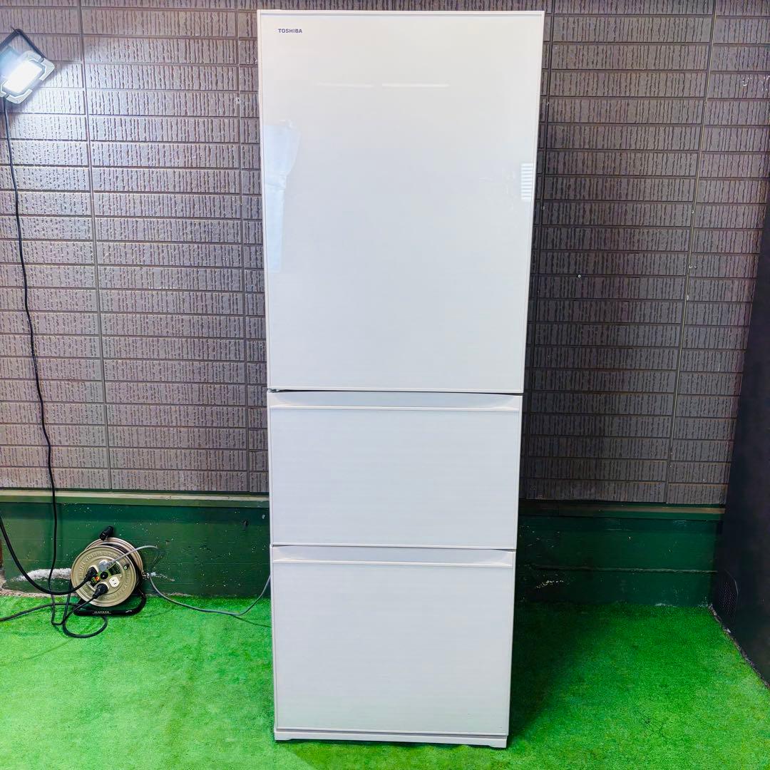 TOSHIBA 363L 冷蔵庫 大容量 ガラストップ【地域限定配送無料】