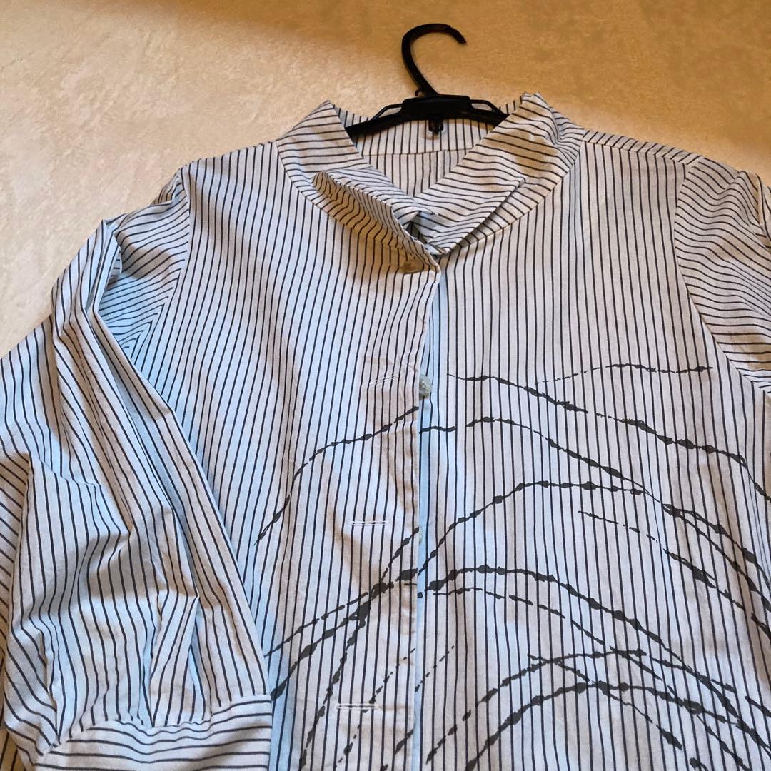 センソユニコ慈雨 ストライプ柄 長袖ワンピース