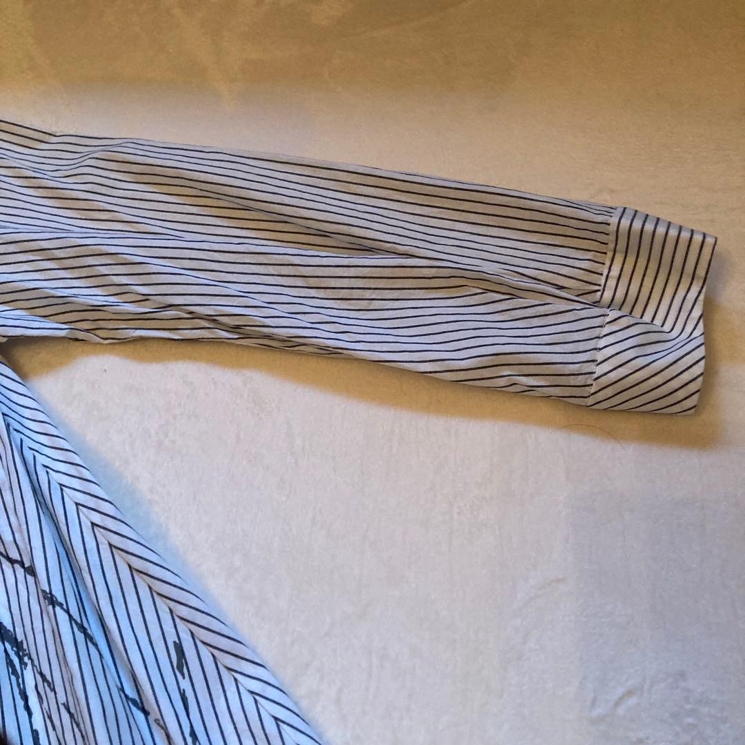 センソユニコ慈雨 ストライプ柄 長袖ワンピース