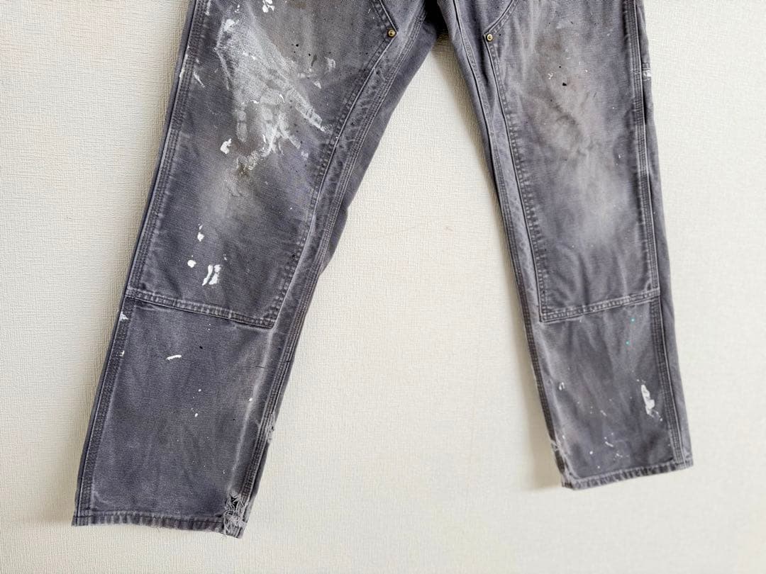 超スペシャル 32X32 W32 カーハート ダブルニー パンツ グレー