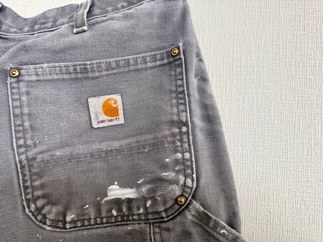 超スペシャル 32X32 W32 カーハート ダブルニー パンツ グレー