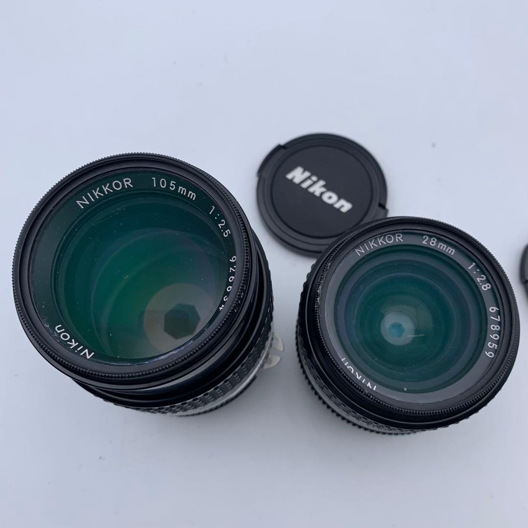 Nikon ニコン FE フィルム一眼レフカメラ レンズ3本セット