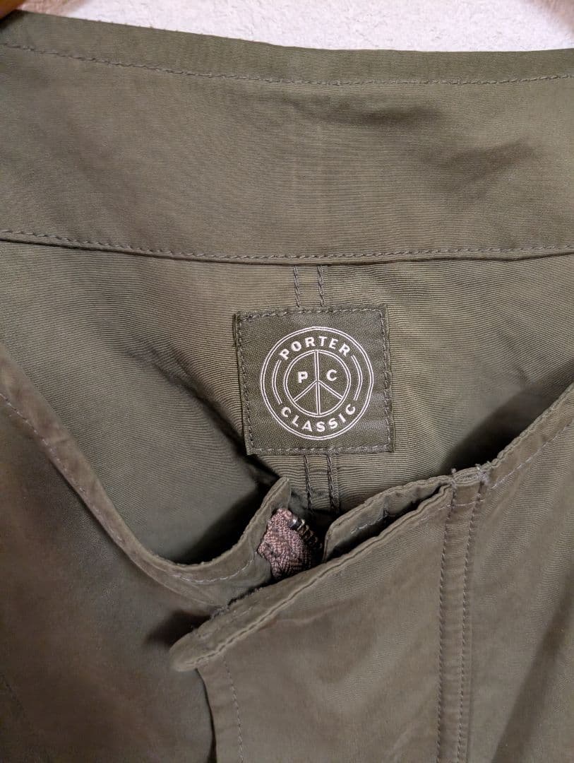 ポータークラシック ノーカラージャケット L カーキ