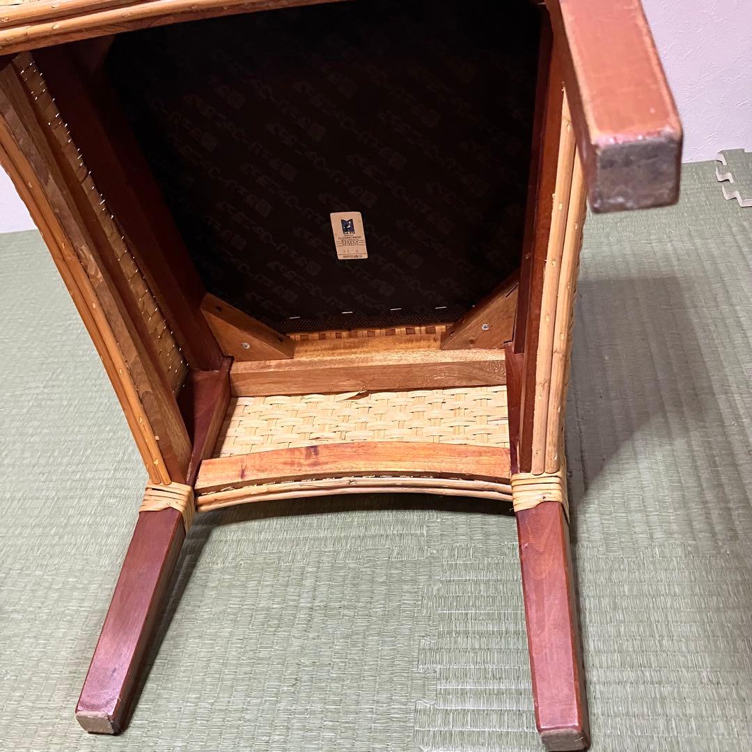 【希少】桜屋工業 チェリーファニチュア ラタンチェア 編み込み