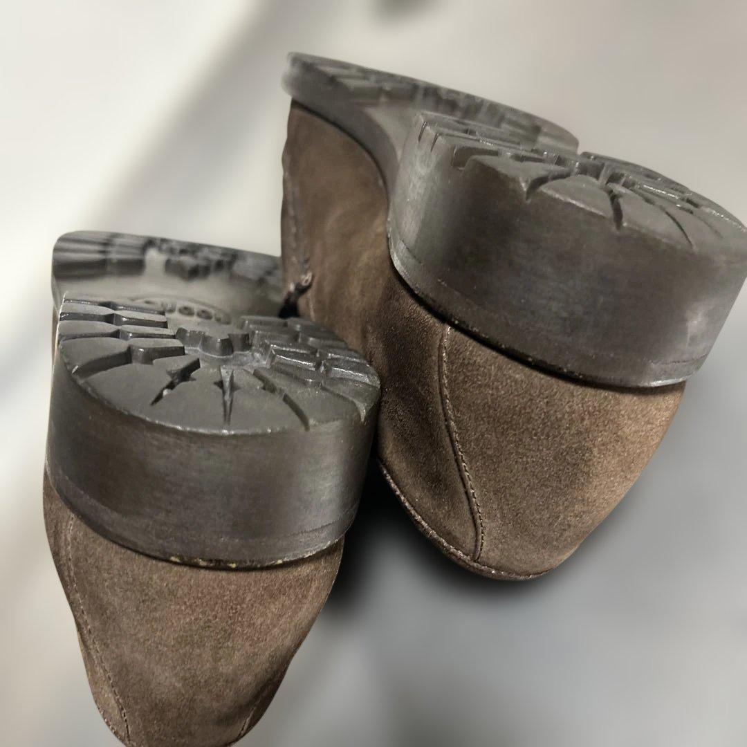 GUCCIグッチスエードローファー、ブラウン40.½