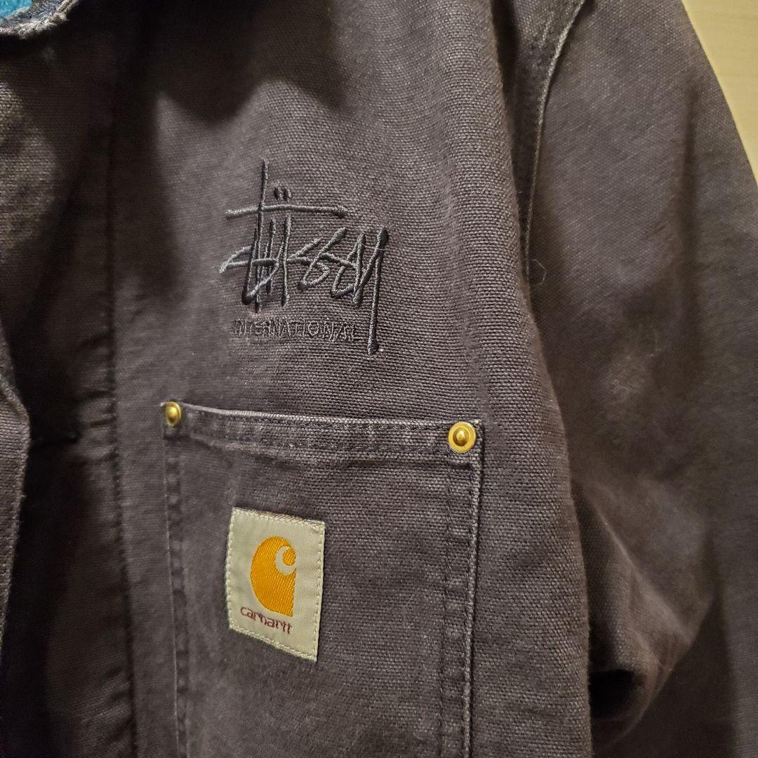 Stussy×Carharttネイビー　ミシガンチョアコート
