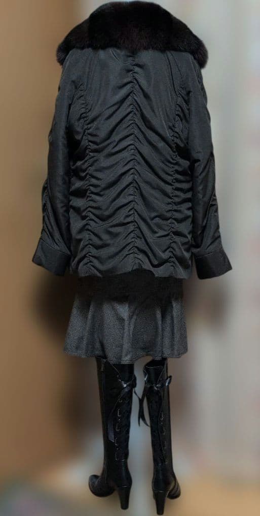 ✨未使用✨肉厚フォックスFUR・ラビットファーライナー付き ジャケット丈70cm