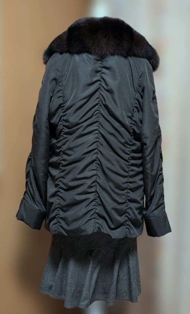 ✨未使用✨肉厚フォックスFUR・ラビットファーライナー付き ジャケット丈70cm