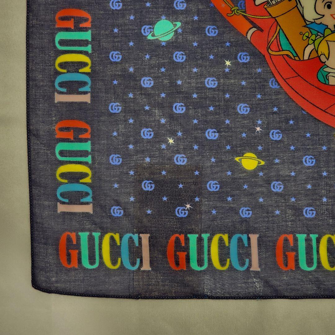 ★GUCCI × THE JETSONS★ハンカチ ジェットソンコラボ ネイビー
