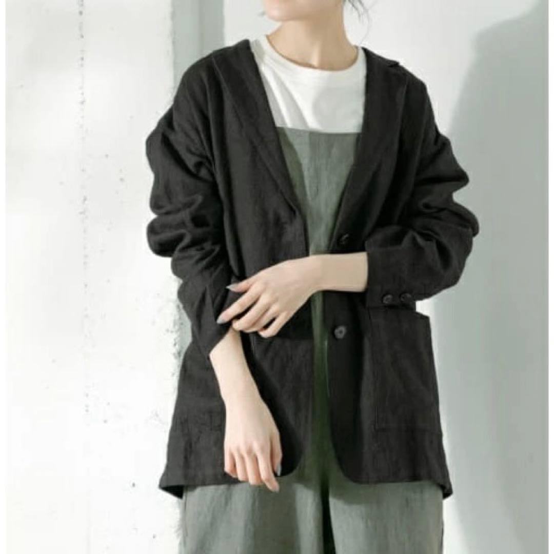 かぐれ リネン テーラードジャケット