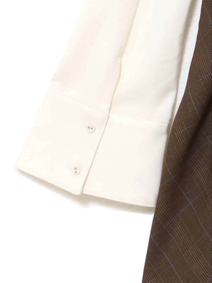 【新品未使用】ANDMARY レイヤードチェックワンピース