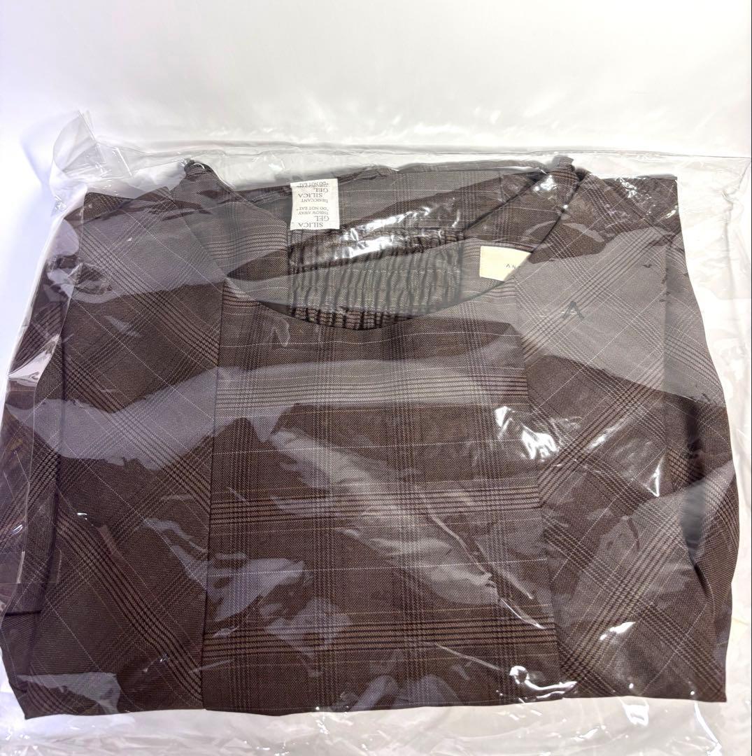【新品未使用】ANDMARY レイヤードチェックワンピース
