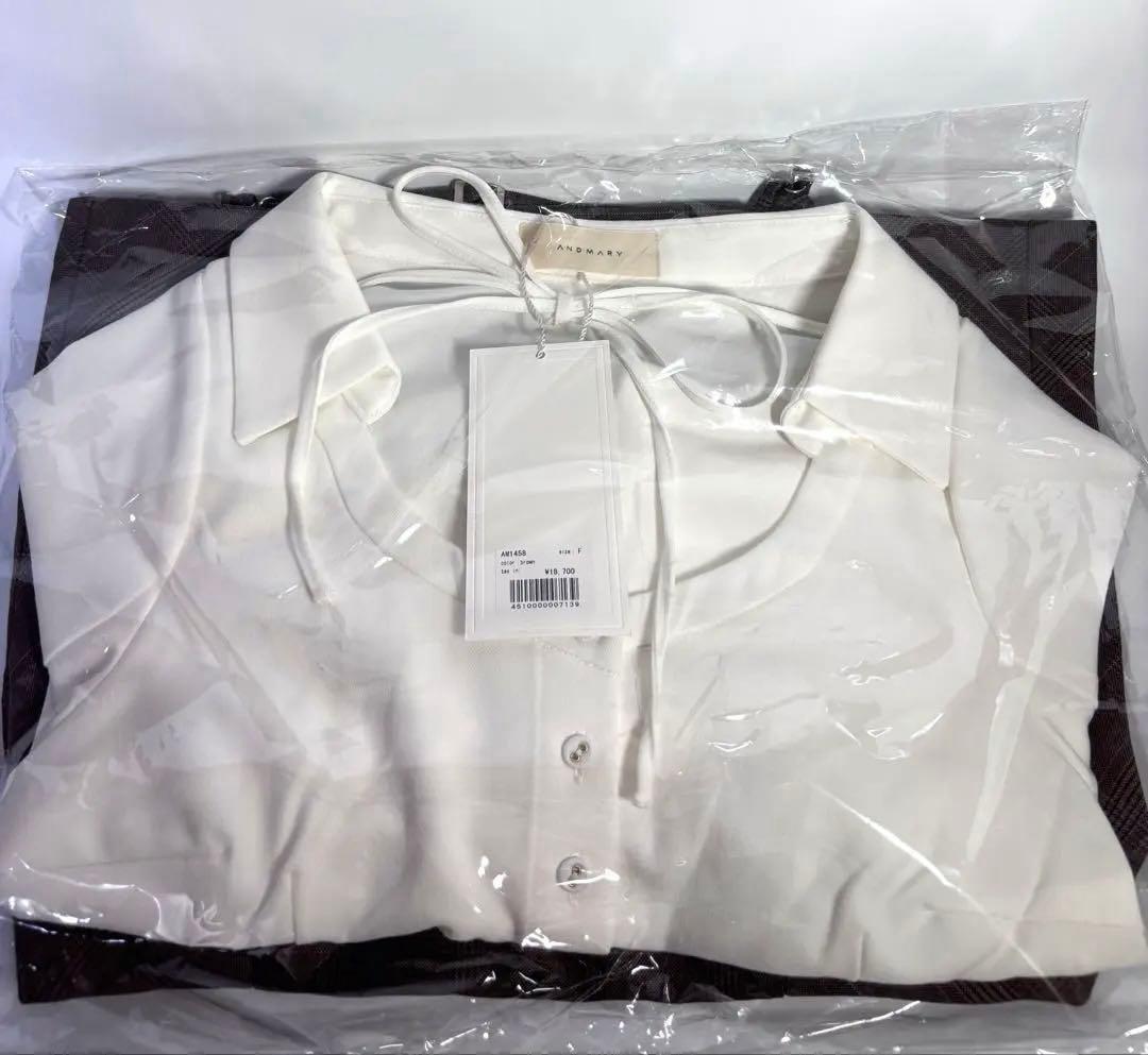 【新品未使用】ANDMARY レイヤードチェックワンピース