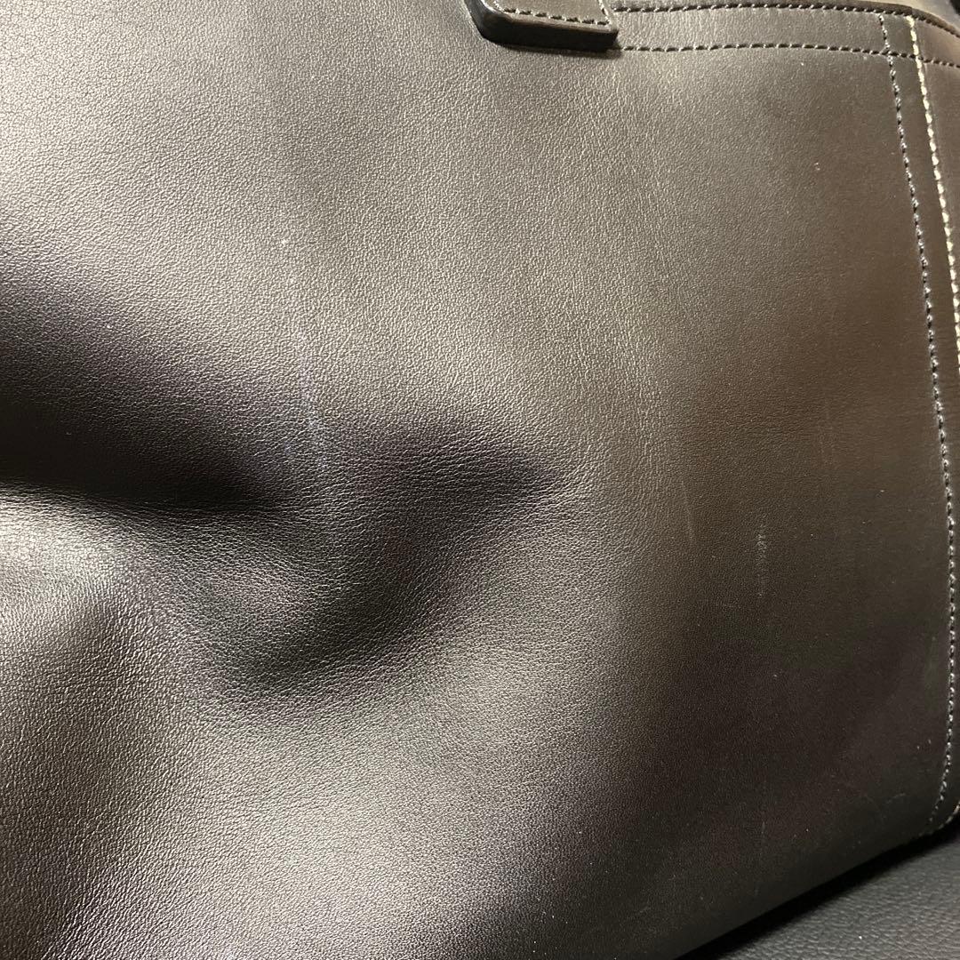 COACHコーチ F70668 オールブラック レザー 2wayボストンバッグ